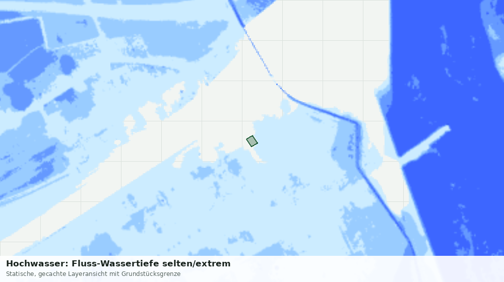 Statische Kartenansicht: Hochwasser: Fluss-Wassertiefe selten/extrem
