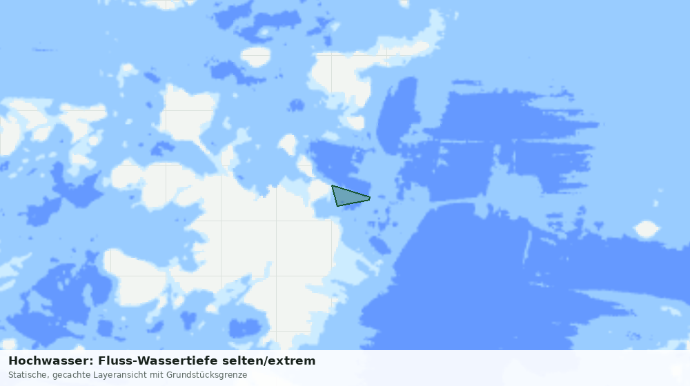 Statische Kartenansicht: Hochwasser: Fluss-Wassertiefe selten/extrem