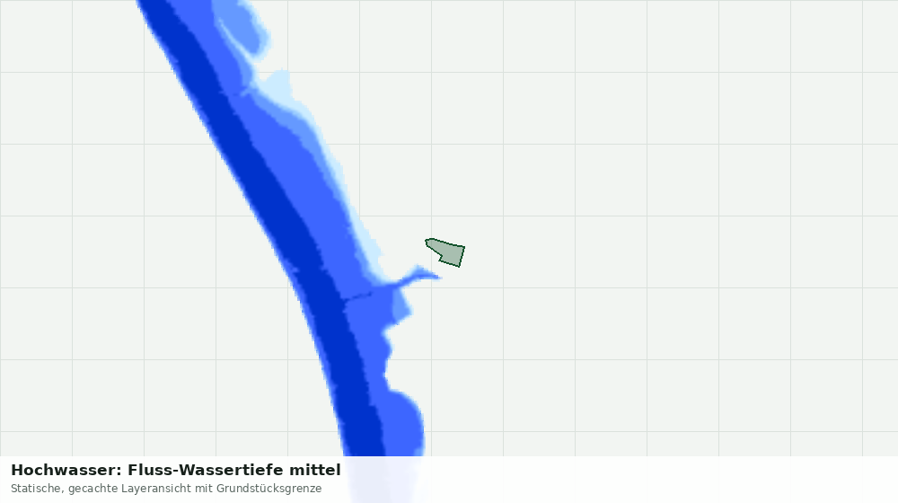 Statische Kartenansicht: Hochwasser: Fluss-Wassertiefe mittel