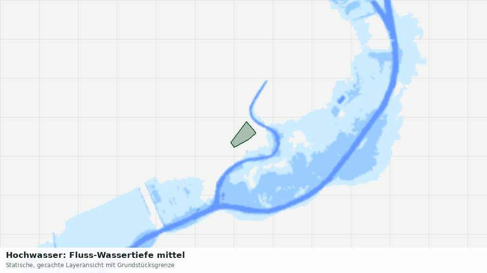 Statische Kartenansicht: Hochwasser: Fluss-Wassertiefe mittel