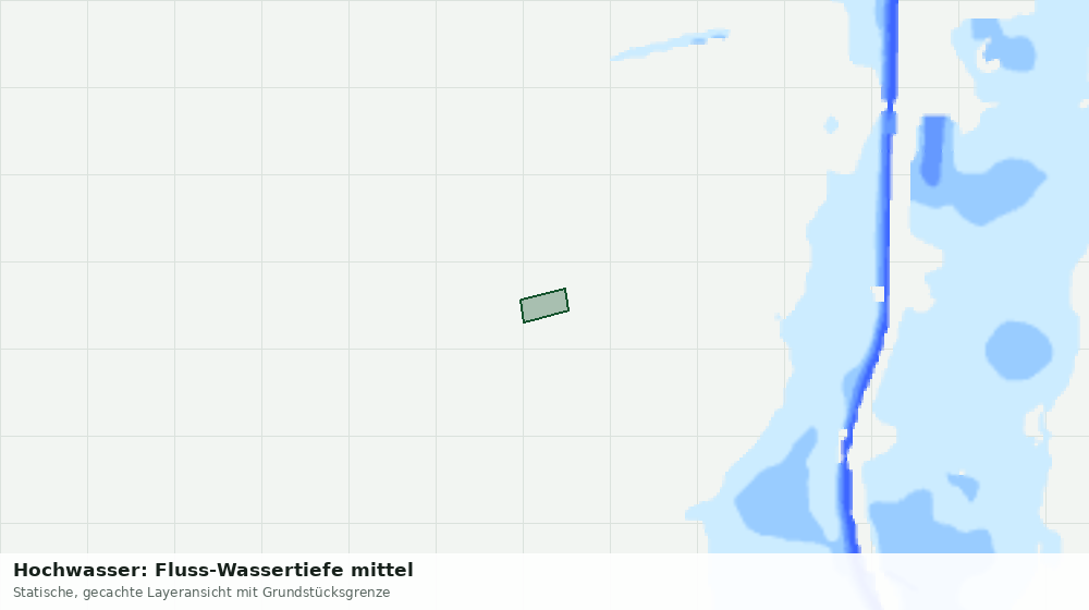 Statische Kartenansicht: Hochwasser: Fluss-Wassertiefe mittel