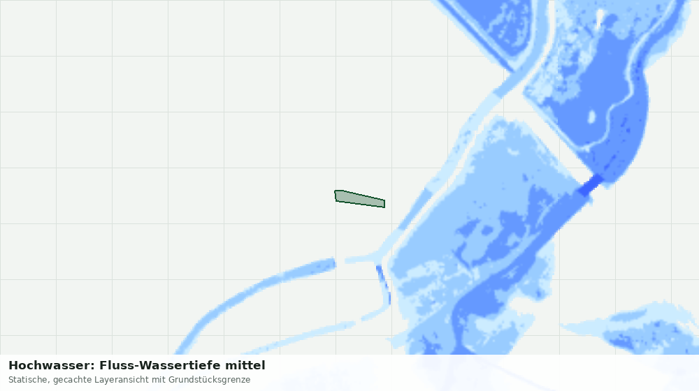 Statische Kartenansicht: Hochwasser: Fluss-Wassertiefe mittel