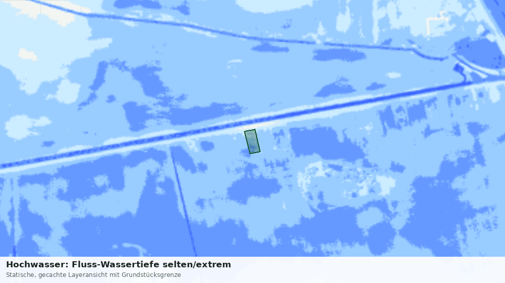 Statische Kartenansicht: Hochwasser: Fluss-Wassertiefe selten/extrem