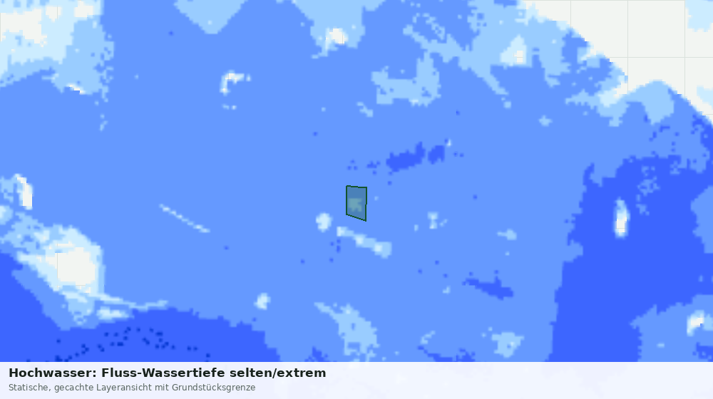 Statische Kartenansicht: Hochwasser: Fluss-Wassertiefe selten/extrem