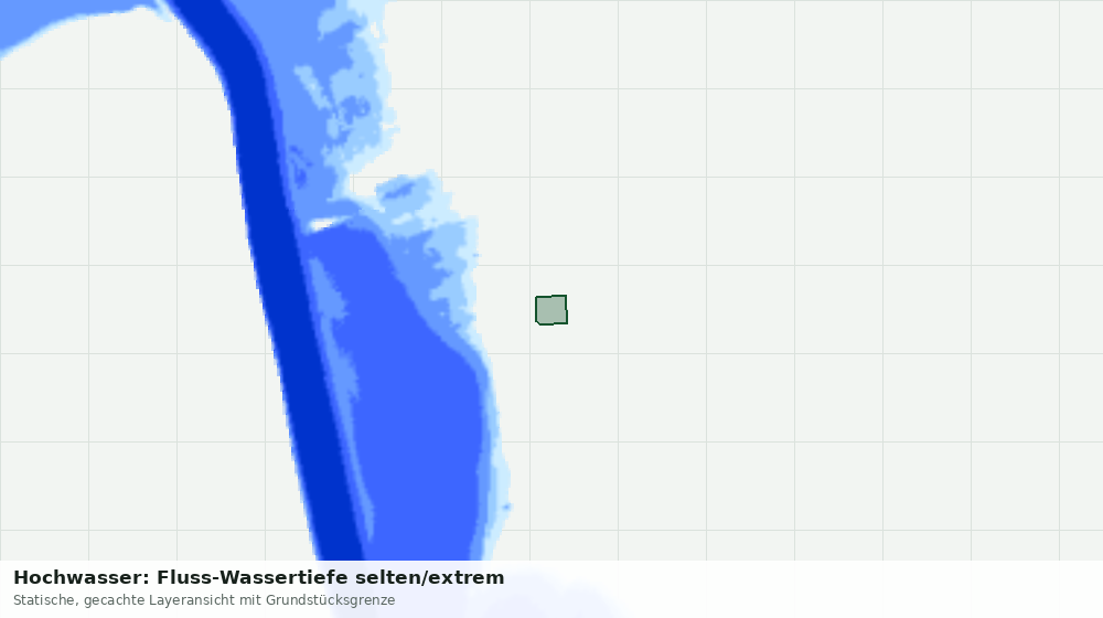 Statische Kartenansicht: Hochwasser: Fluss-Wassertiefe selten/extrem