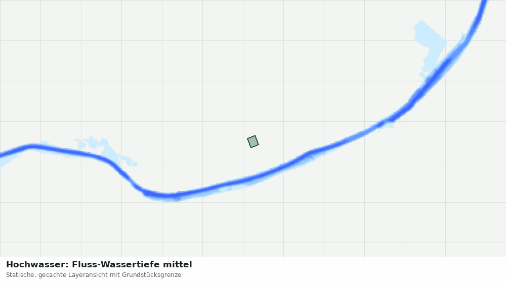Statische Kartenansicht: Hochwasser: Fluss-Wassertiefe mittel