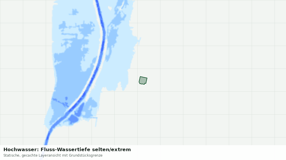 Statische Kartenansicht: Hochwasser: Fluss-Wassertiefe selten/extrem