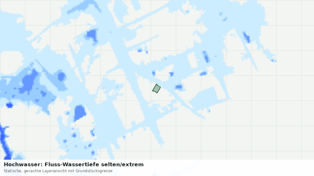 Statische Kartenansicht: Hochwasser: Fluss-Wassertiefe selten/extrem