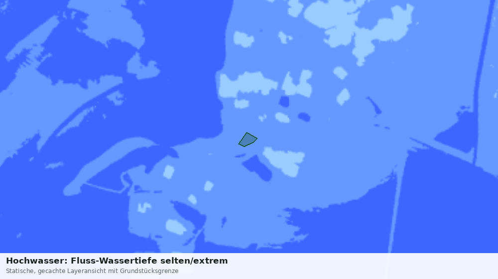 Statische Kartenansicht: Hochwasser: Fluss-Wassertiefe selten/extrem