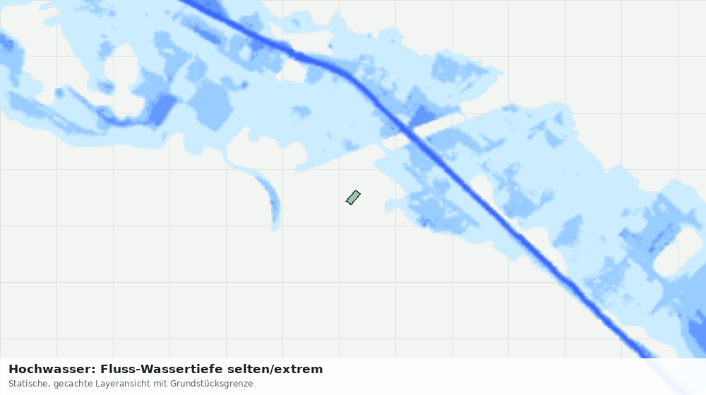 Statische Kartenansicht: Hochwasser: Fluss-Wassertiefe selten/extrem
