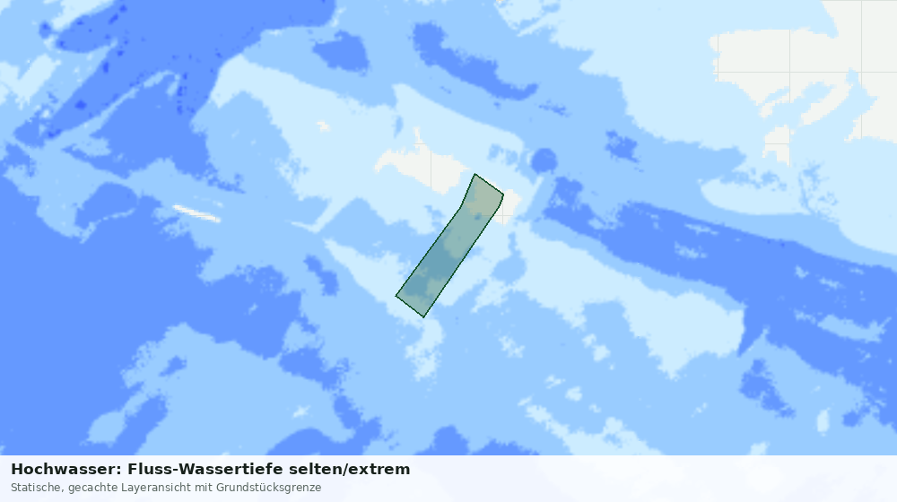 Statische Kartenansicht: Hochwasser: Fluss-Wassertiefe selten/extrem