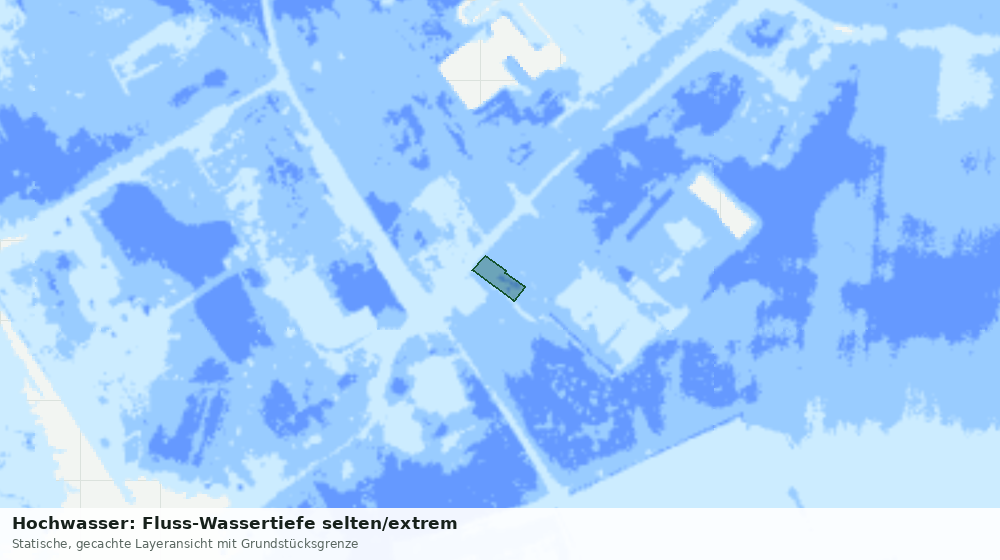 Statische Kartenansicht: Hochwasser: Fluss-Wassertiefe selten/extrem