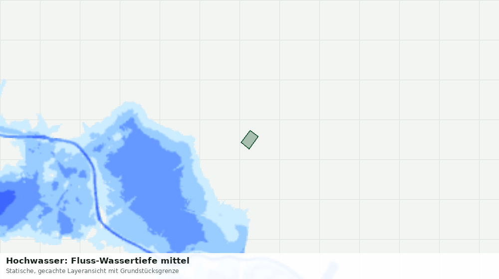 Statische Kartenansicht: Hochwasser: Fluss-Wassertiefe mittel