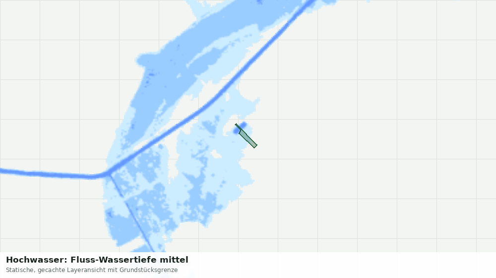 Statische Kartenansicht: Hochwasser: Fluss-Wassertiefe mittel