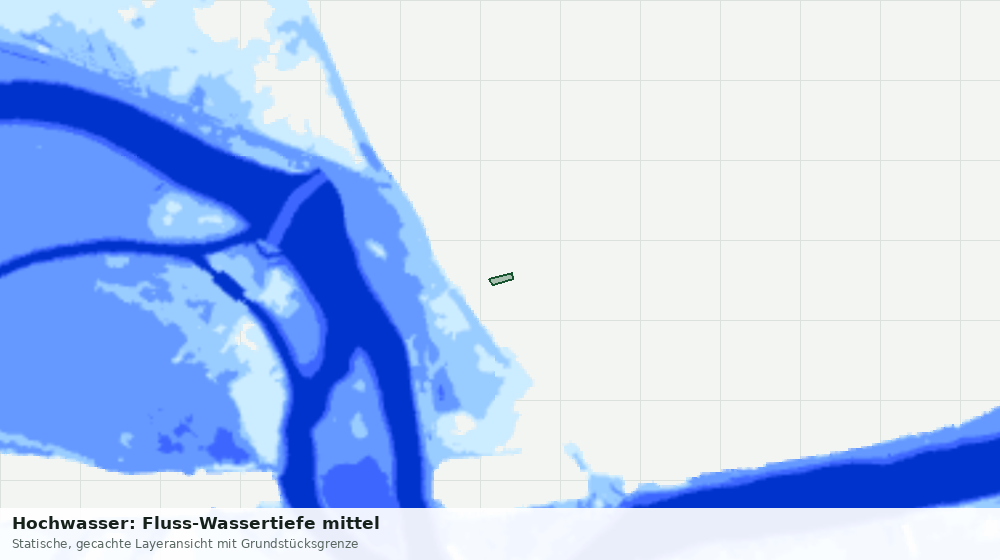 Statische Kartenansicht: Hochwasser: Fluss-Wassertiefe mittel