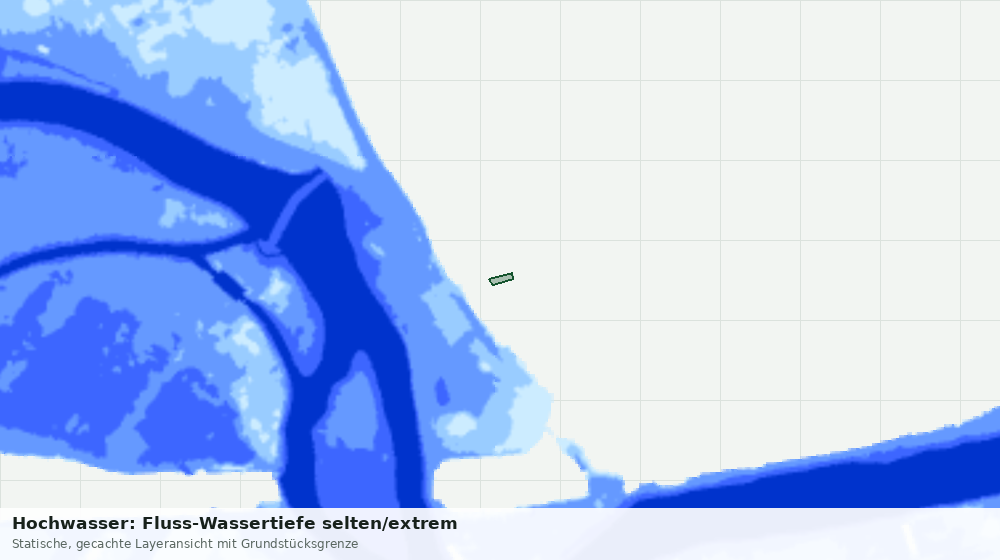 Statische Kartenansicht: Hochwasser: Fluss-Wassertiefe selten/extrem