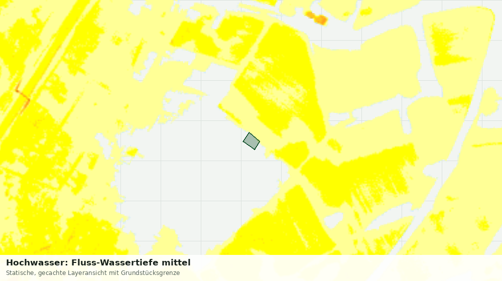 Statische Kartenansicht: Hochwasser: Fluss-Wassertiefe mittel