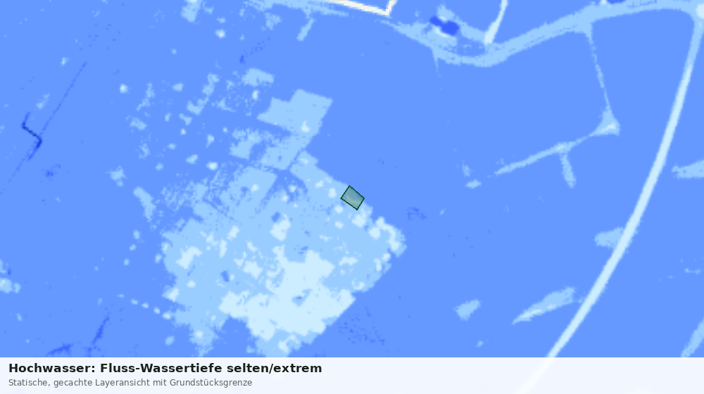 Statische Kartenansicht: Hochwasser: Fluss-Wassertiefe selten/extrem