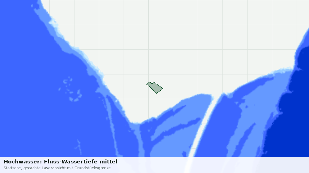 Statische Kartenansicht: Hochwasser: Fluss-Wassertiefe mittel