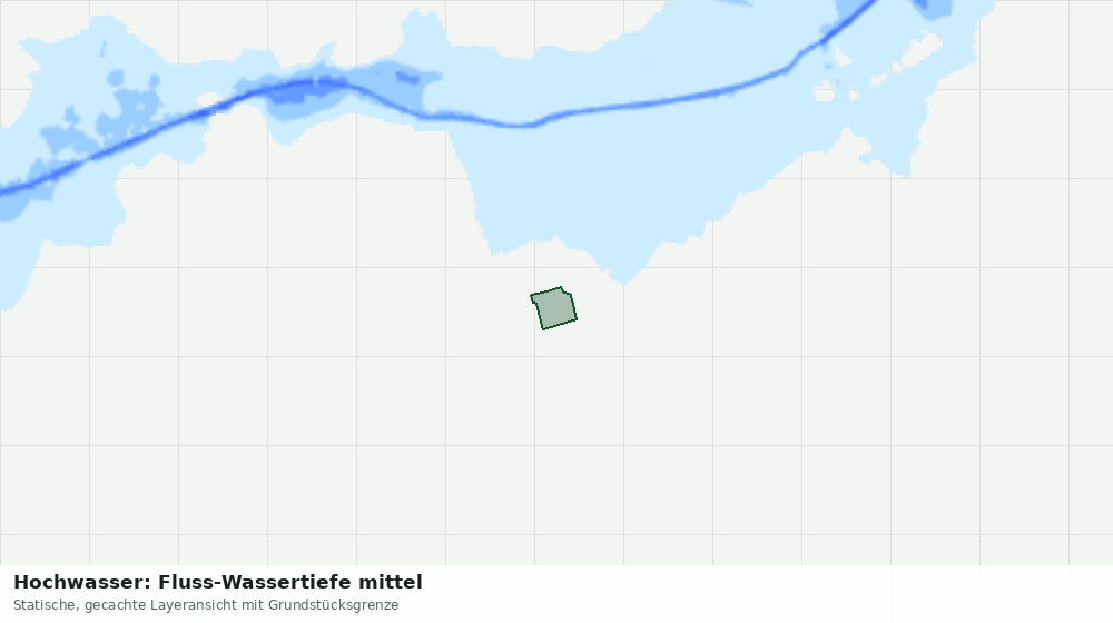 Statische Kartenansicht: Hochwasser: Fluss-Wassertiefe mittel