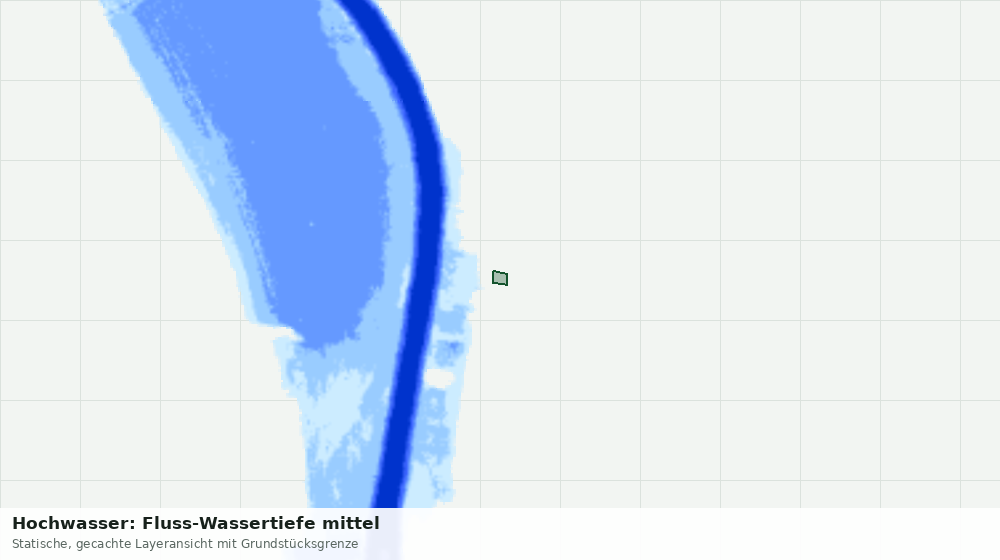 Statische Kartenansicht: Hochwasser: Fluss-Wassertiefe mittel