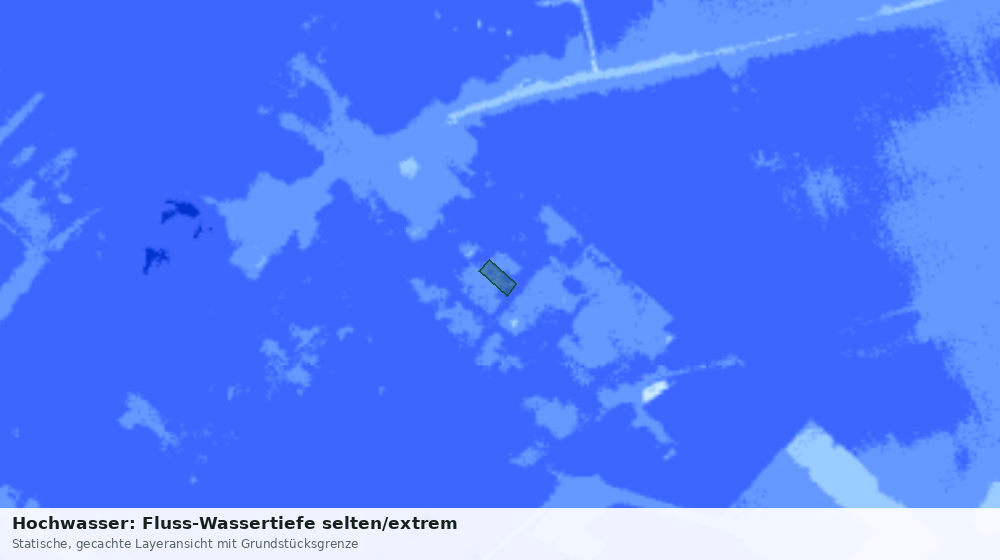Statische Kartenansicht: Hochwasser: Fluss-Wassertiefe selten/extrem