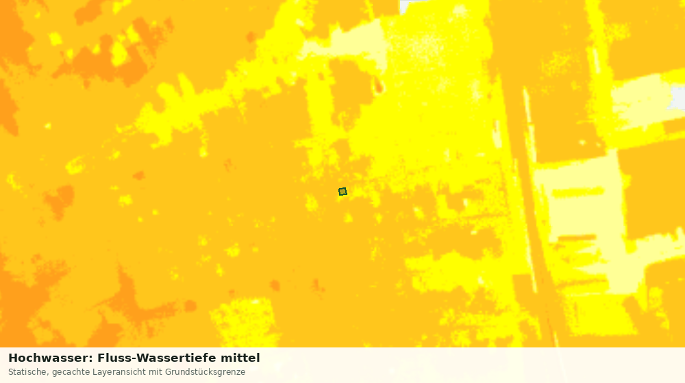 Statische Kartenansicht: Hochwasser: Fluss-Wassertiefe mittel