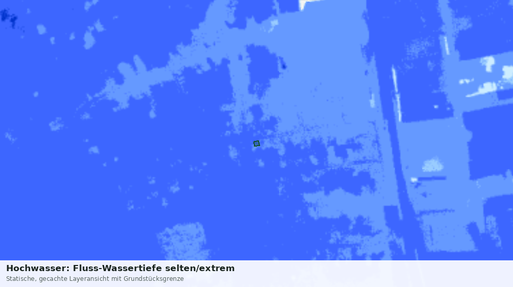 Statische Kartenansicht: Hochwasser: Fluss-Wassertiefe selten/extrem