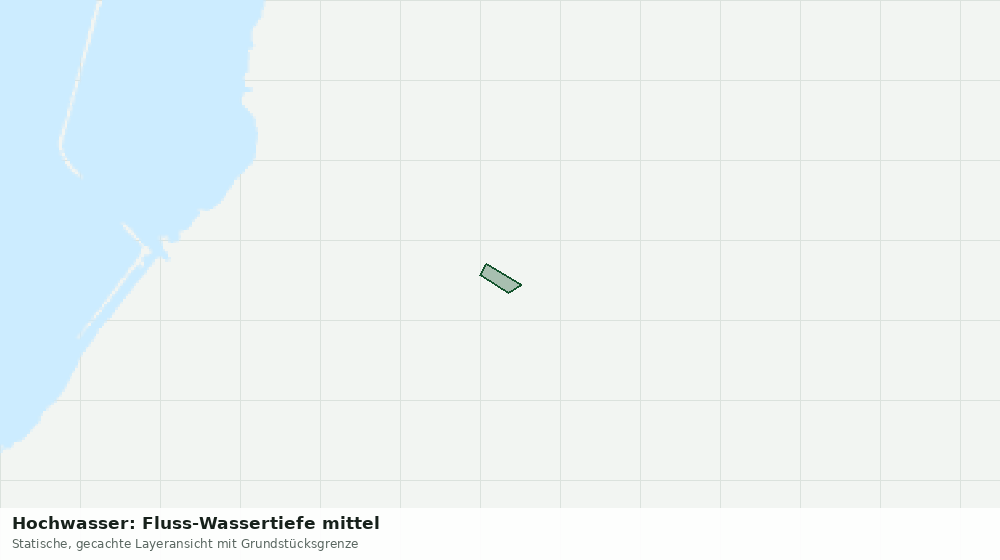 Statische Kartenansicht: Hochwasser: Fluss-Wassertiefe mittel