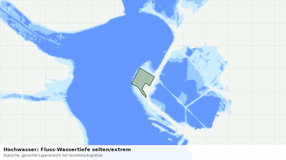 Statische Kartenansicht: Hochwasser: Fluss-Wassertiefe selten/extrem