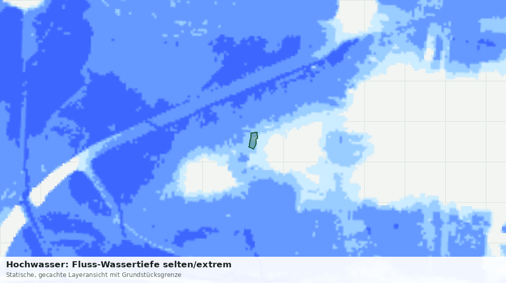 Statische Kartenansicht: Hochwasser: Fluss-Wassertiefe selten/extrem