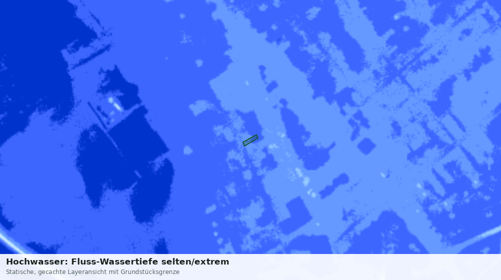 Statische Kartenansicht: Hochwasser: Fluss-Wassertiefe selten/extrem