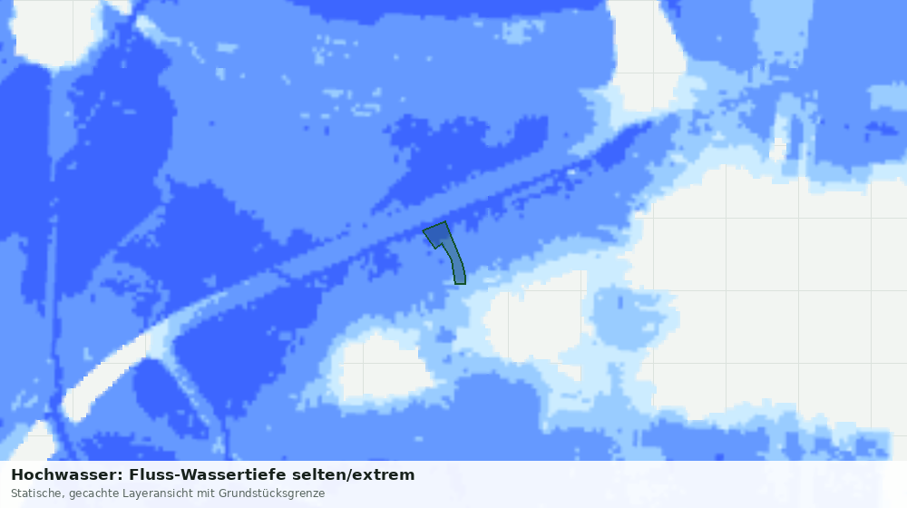 Statische Kartenansicht: Hochwasser: Fluss-Wassertiefe selten/extrem