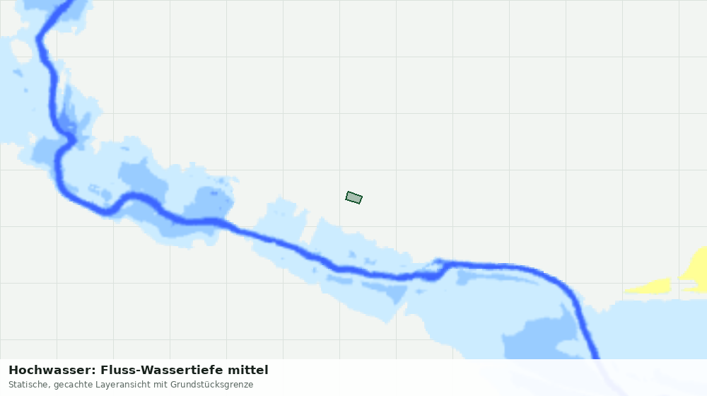 Statische Kartenansicht: Hochwasser: Fluss-Wassertiefe mittel
