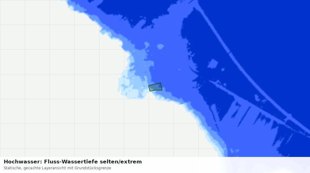 Statische Kartenansicht: Hochwasser: Fluss-Wassertiefe selten/extrem