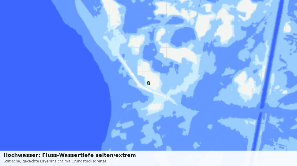 Statische Kartenansicht: Hochwasser: Fluss-Wassertiefe selten/extrem