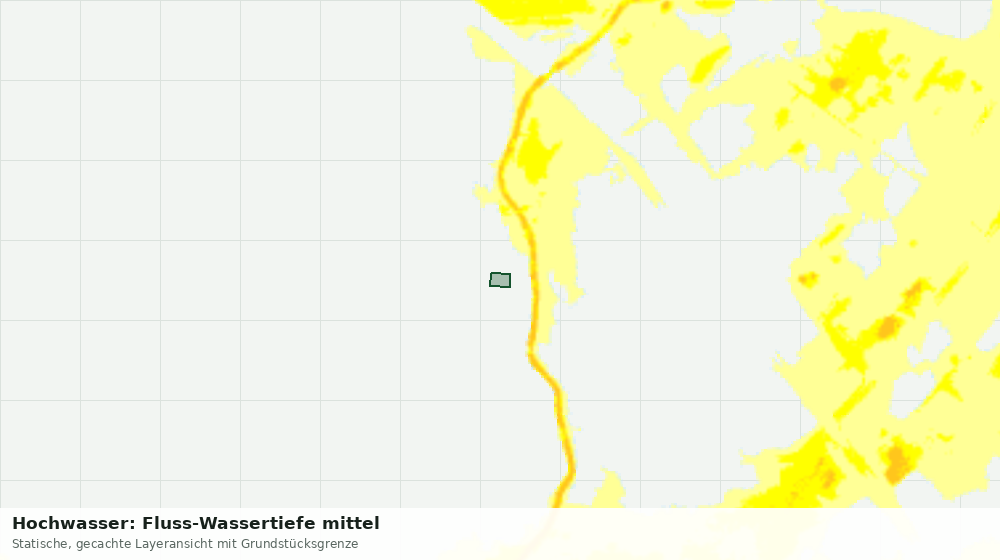 Statische Kartenansicht: Hochwasser: Fluss-Wassertiefe mittel