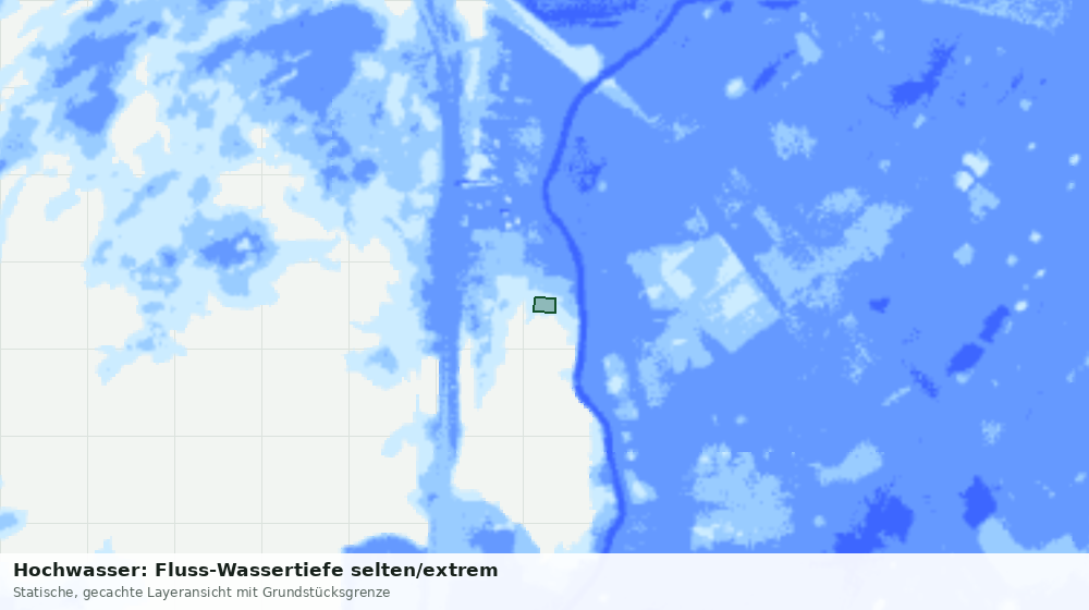 Statische Kartenansicht: Hochwasser: Fluss-Wassertiefe selten/extrem