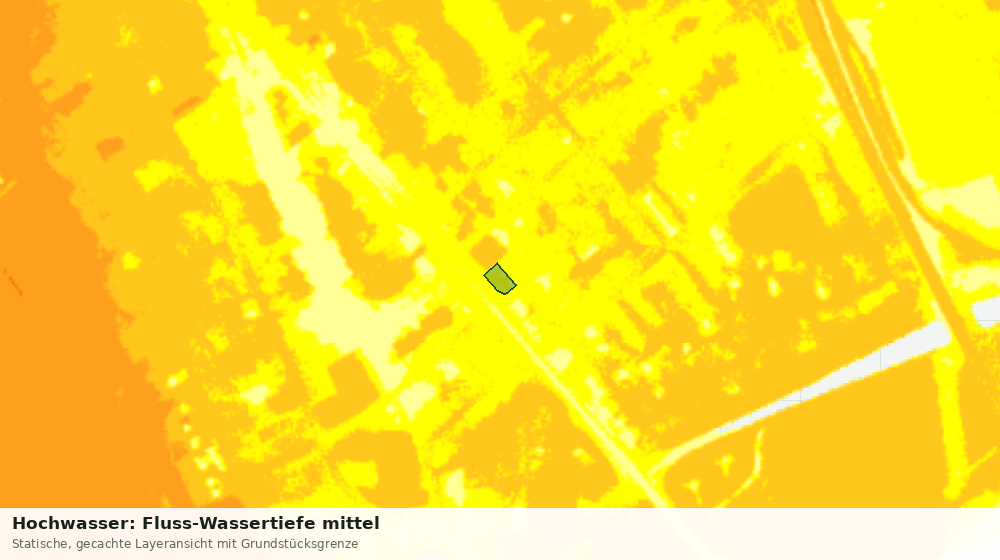 Statische Kartenansicht: Hochwasser: Fluss-Wassertiefe mittel