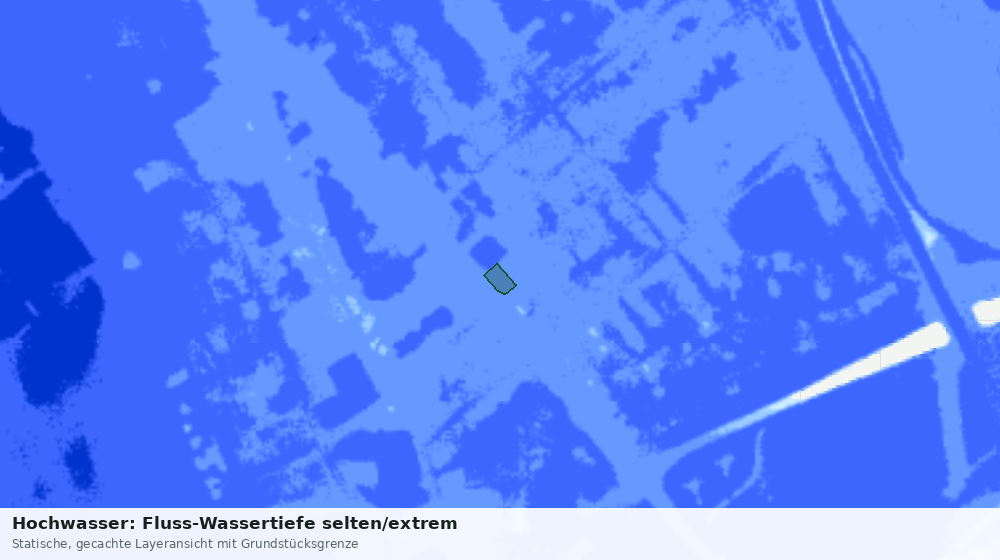 Statische Kartenansicht: Hochwasser: Fluss-Wassertiefe selten/extrem