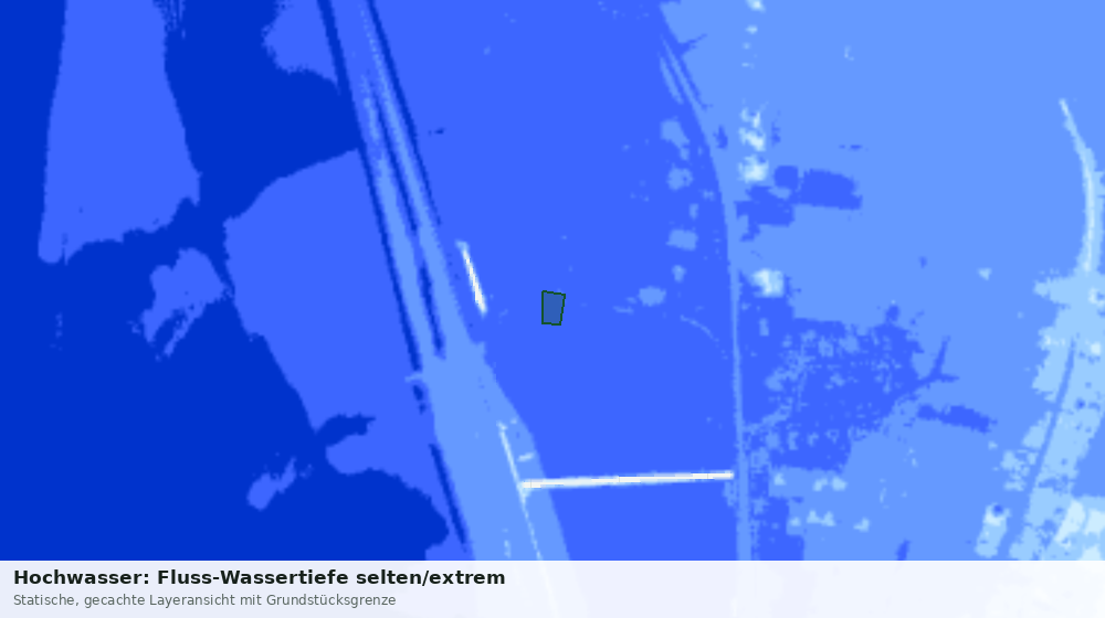 Statische Kartenansicht: Hochwasser: Fluss-Wassertiefe selten/extrem
