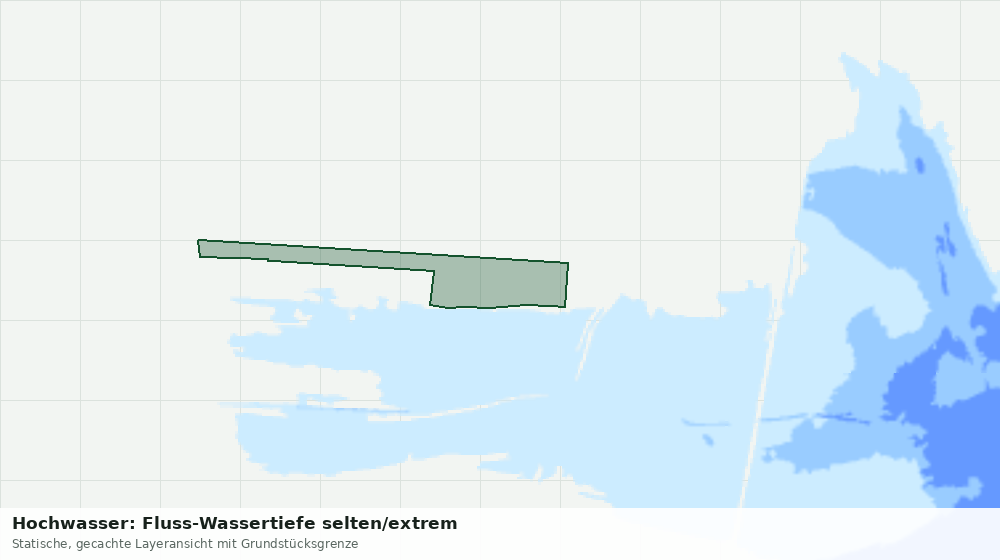 Statische Kartenansicht: Hochwasser: Fluss-Wassertiefe selten/extrem