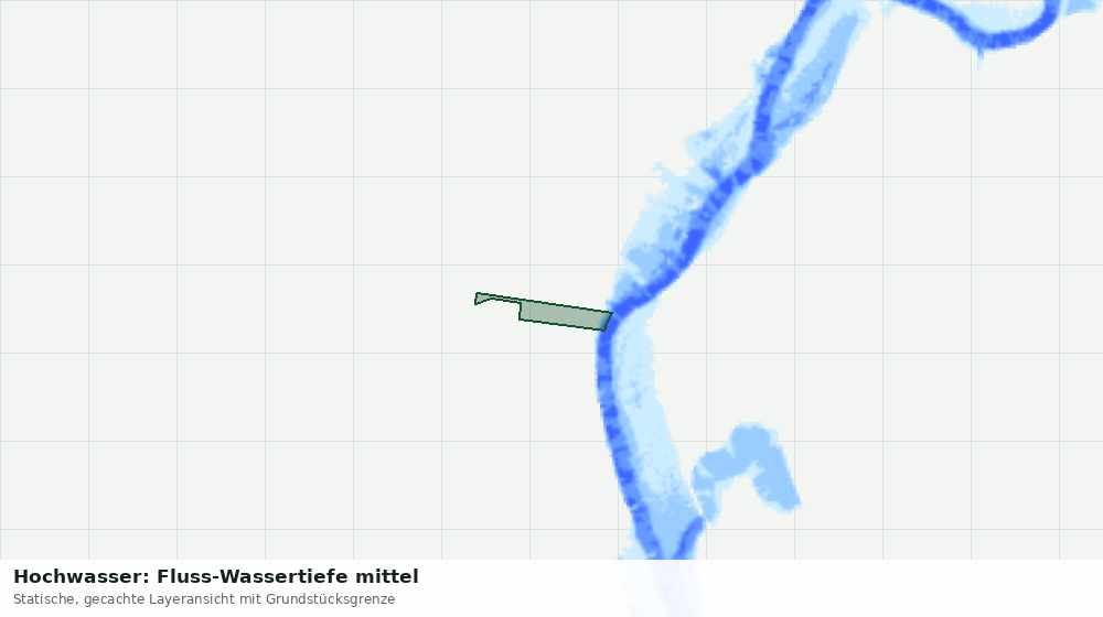 Statische Kartenansicht: Hochwasser: Fluss-Wassertiefe mittel