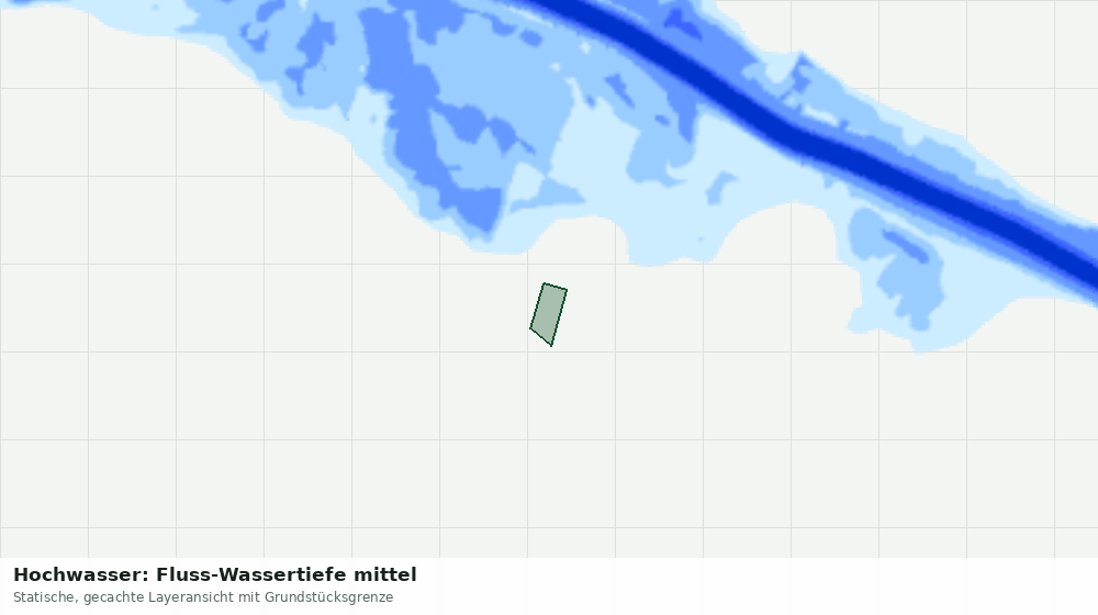 Statische Kartenansicht: Hochwasser: Fluss-Wassertiefe mittel