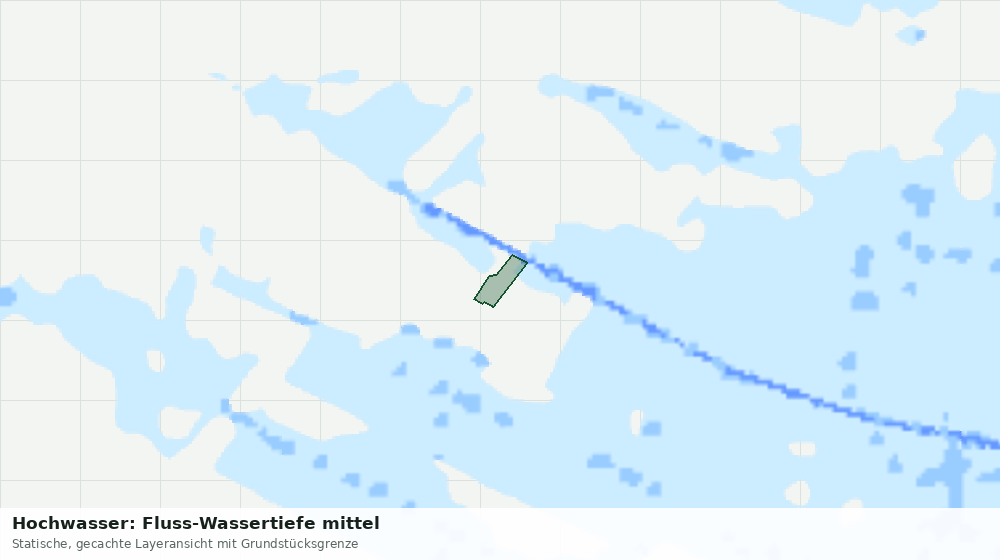 Statische Kartenansicht: Hochwasser: Fluss-Wassertiefe mittel