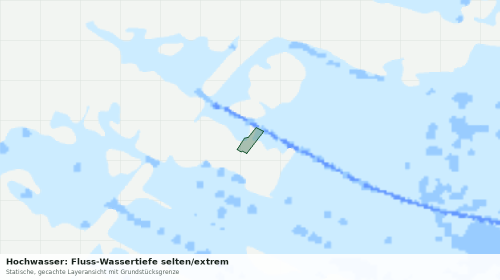 Statische Kartenansicht: Hochwasser: Fluss-Wassertiefe selten/extrem