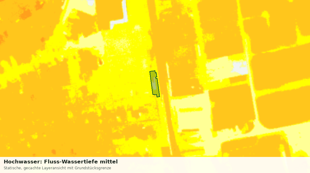 Statische Kartenansicht: Hochwasser: Fluss-Wassertiefe mittel