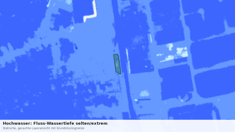 Statische Kartenansicht: Hochwasser: Fluss-Wassertiefe selten/extrem