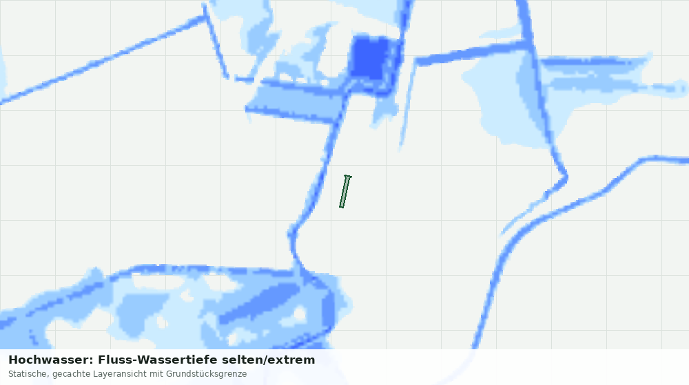 Statische Kartenansicht: Hochwasser: Fluss-Wassertiefe selten/extrem