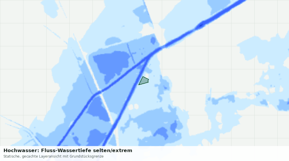 Statische Kartenansicht: Hochwasser: Fluss-Wassertiefe selten/extrem